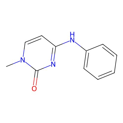 1-Methyl-4-phenylaminocytosine structure