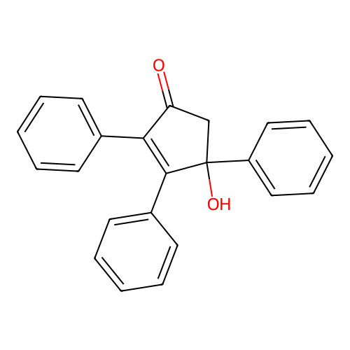 4-Hydroxy-2,3,4-triphenyl-2-cyclopenten-1-one structure