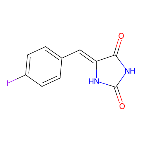 (Z)-5-(4-Iodobenzylidene)imidazolidine-2,4-dione structure