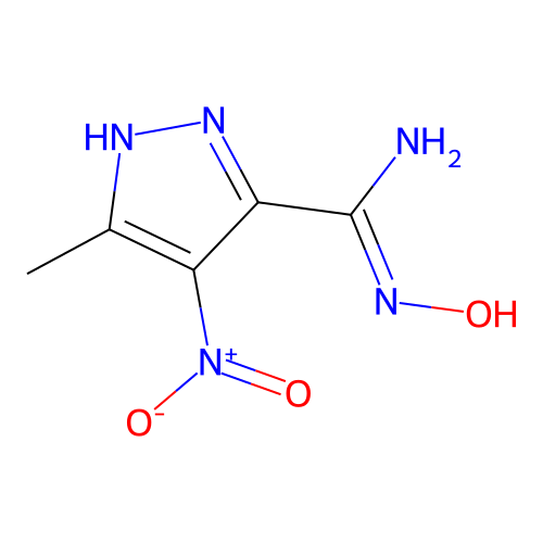 1H-Pyrazole-5-carboximidamide,N-hydroxy-3-methyl-4-nitro- structure