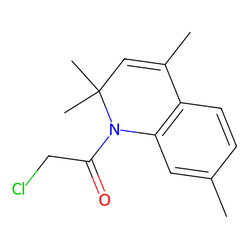 2-chloro-1-(2,2,4,7-tetramethylquinolin-1(2H)-yl)ethanone structure