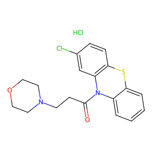2-chloro-10-(3-morpholin-4-ylpropanoyl)-10H-phenothiazine structure
