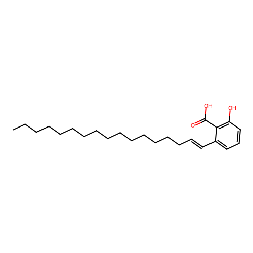 Salicylic acid, 6-(heptadecenyl)- structure