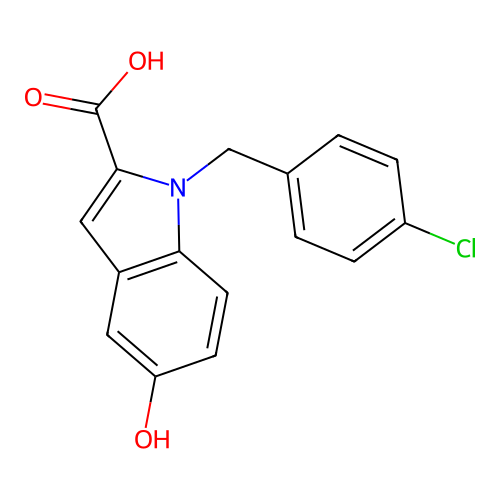 1-(4-Chlorobenzyl)-5-hydroxy-1h-indole-2-carboxylic acid structure