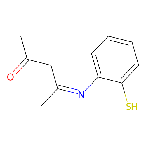 4-(2-Sulfanylphenyl)iminopentan-2-one structure