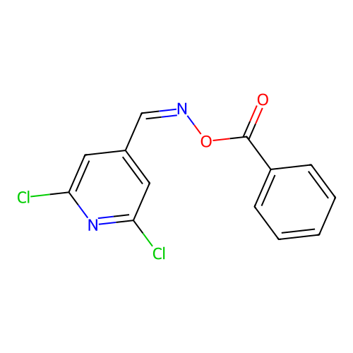 [(Z)-(2,6-dichloropyridin-4-yl)methylideneamino] benzoate structure