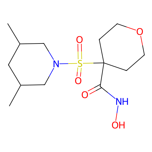 4-(3,5-dimethylpiperidin-1-yl)sulfonyl-N-hydroxyoxane-4-carboxamide structure