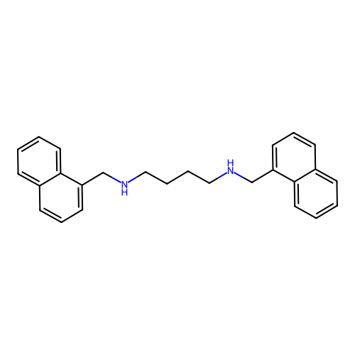 1,4-Butanediamine, N,N'-bis(1-naphthalenylmethyl)- structure