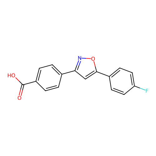 4-[5-(4-Fluorophenyl)-3-isoxazolyl]benzoic acid structure