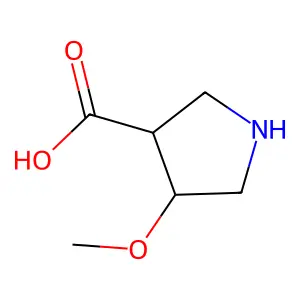 (3R,4S)-4-methoxypyrrolidine-3-carboxylic acid structure