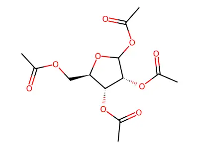 D-Arabinose, 2,3,4,5-tetraacetate structure