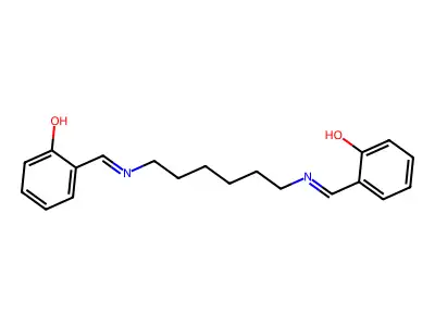 Phenol, 2,2'-[1,6-hexanediylbis(nitrilomethylidyne)]bis- structure