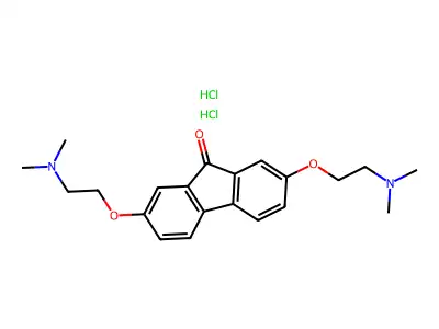 2,7-Bis(2-(dimethylamino)ethoxy)-9H-fluoren-9-one dihydrochloride structure