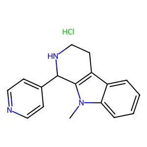 2,3,4,9-Tetrahydro-9-methyl-1-(4-pyridinyl)-1H-pyrido(3,4-b)indole hydrochloride structure