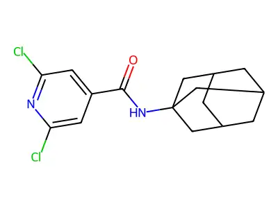 N4-(1-adamantyl)-2,6-dichloroisonicotinamide structure