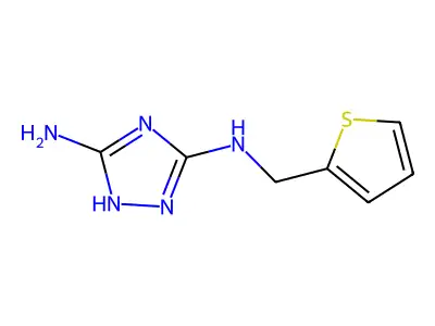 5-Amino-3-(2-thienylmethyl)amino-1,2,4-triazole structure