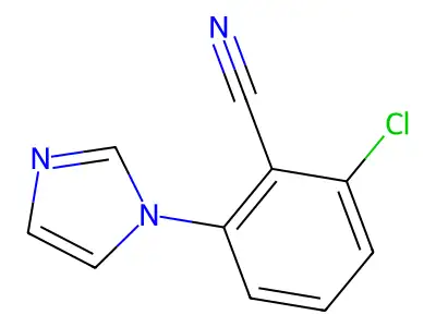 2-chloro-6-(1H-imidazol-1-yl)benzonitrile structure