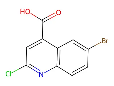 6-Bromo-2-chloroquinoline-4-carboxylic acid structure