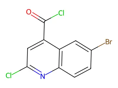 6-Bromo-2-chloroquinoline-4-carbonyl chloride structure