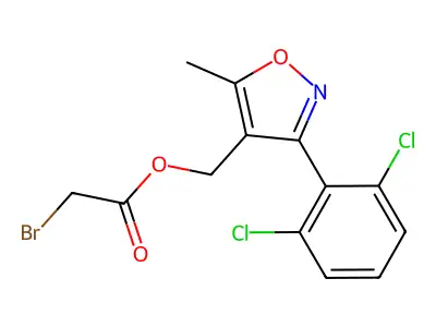[3-(2,6-Dichlorophenyl)-5-methyl-1,2-oxazol-4-yl]methyl 2-bromoacetate structure