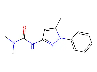 N,N-dimethyl-N'-(5-methyl-1-phenyl-1H-pyrazol-3-yl)urea structure