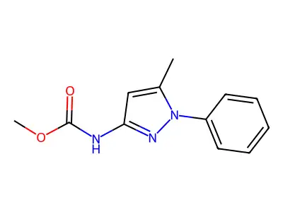 methyl N-(5-methyl-1-phenyl-1H-pyrazol-3-yl)carbamate structure