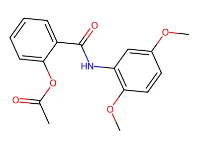 2-(2,5-Dimethoxyphenylcarbamoyl)phenyl acetate structure