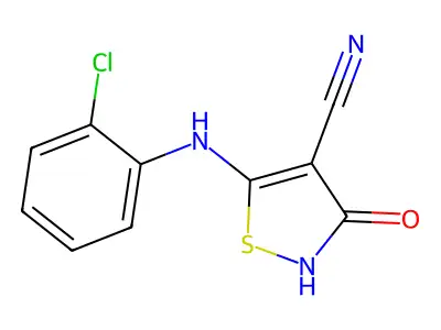5-(2-Chloroanilino)-3-hydroxyisothiazole-4-carbonitrile structure
