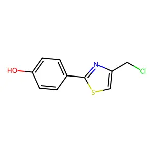 4-[4-(Chloromethyl)-1,3-thiazol-2-yl]phenol structure