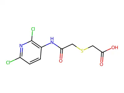 2-({2-[(2,6-Dichloropyridin-3-yl)amino]-2-oxoethyl}thio)acetic acid structure