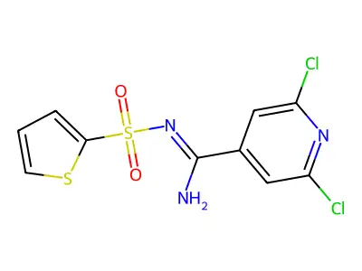 4-Pyridinecarboximidamide, 2,6-dichloro-N-(2-thienylsulfonyl)- structure