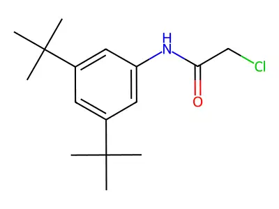 2-chloro-N-(3,5-di-tert-butylphenyl)acetamide structure