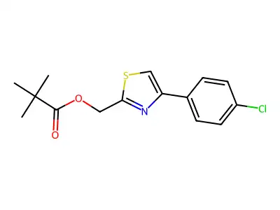 [4-(4-Chlorophenyl)-2-thiazolyl]methyl 2,2-dimethylpropanoate structure