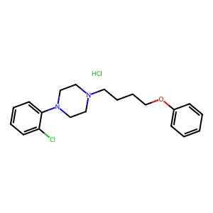 Piperazine, 1-(o-chlorophenyl)-4-(4-phenoxybutyl)-, hydrochloride structure