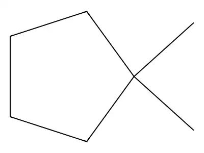 trans-1,2-Dimethylcyclopentane structure