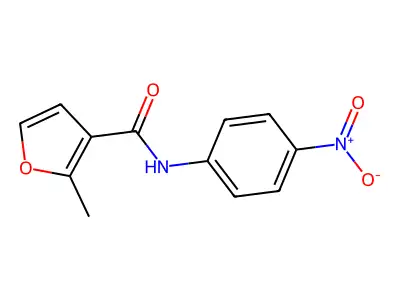 N-{4-nitrophenyl}-2-methyl-3-furamide structure