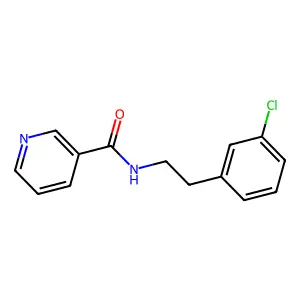 N-[2-(3-chlorophenyl)ethyl]pyridine-3-carboxamide structure