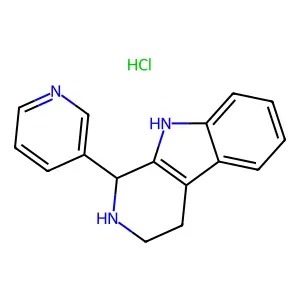 1H-Pyrido(3,4-b)indole, 2,3,4,9-tetrahydro-1-(3-pyridinyl)-, monohydrochloride structure