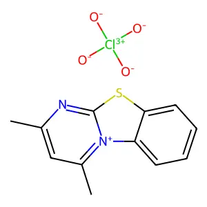 Pyrimido(2,1-b)benzothiazol-5-ium, 2,4-dimethyl-, perchlorate structure