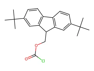 2,7-Di-tert-butyl-9-fluorenylmethyl chloroformate structure