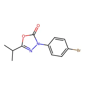 3-(4-Bromophenyl)-5-propan-2-yl-1,3,4-oxadiazol-2-one structure
