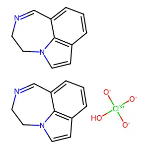 Pyrrolo(3,2,1-jk)(1,4)benzodiazepine, 3,4-dihydro-, perchlorate (2:1) structure
