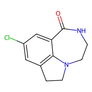 Pyrrolo(3,2,1-jk)(1,4)benzodiazepin-1(2H)-one, 3,4,6,7-tetrahydro-9-chloro- structure
