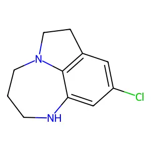 Pyrrolo(1,2,3-ef)(1,5)benzodiazepine, 1,2,4,5,6,7-hexahydro-9-chloro- structure