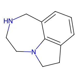 Pyrrolo(3,2,1-jk)(1,4)benzodiazepine, 1,2,3,4,6,7-hexahydro- structure