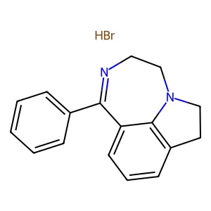 Pyrrolo(3,2,1-jk)(1,4)benzodiazepine, 1-phenyl-3,4,6,7-tetrahydro-, hydrobromide structure