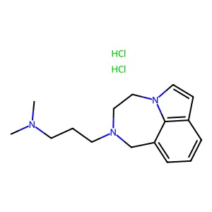 Pyrrolo(3,2,1-jk)(1,4)benzodiazepine, 6-(3-(dimethylamino)propyl)-4,5,6,7-tetrahydro-, dihydrochloride, hydrate structure