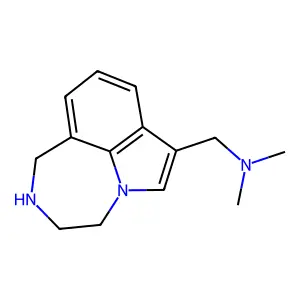 Pyrrolo(3,2,1-jk)(1,4)benzodiazepine, 7-((dimethylamino)methyl)-1,2,3,4-tetrahydro- structure