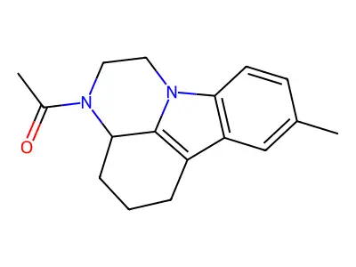 1-(8-Methyl-1,2,3a,4,5,6-hexahydro-pyrazino[3,2,1-jk]carbazol-3-yl)-ethanone structure