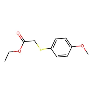 Ethyl 2-(4-methoxyphenyl)sulfanylacetate structure